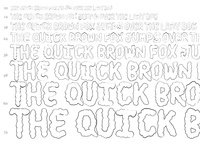 Turds font waterfall